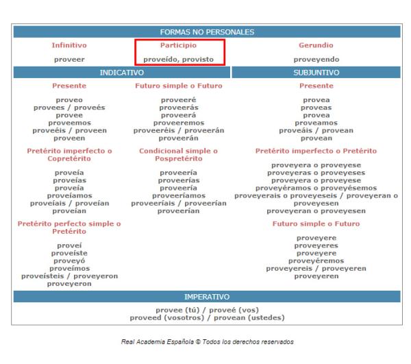Cómo se dice proveído o provisto - proveído