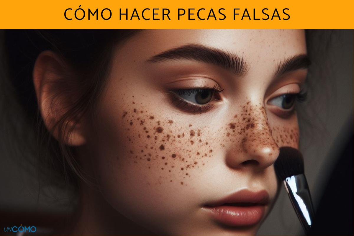 Cómo hacer pecas falsas