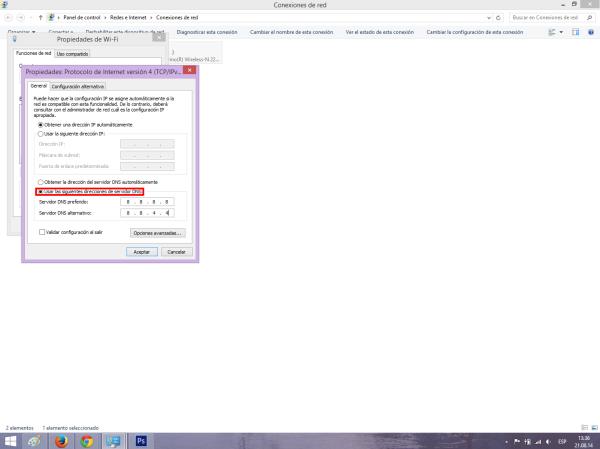 Cómo cambiar las DNS en Windows 8 - Paso 7
