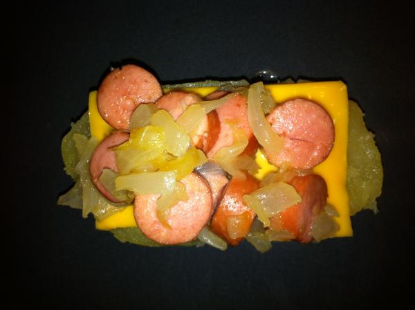 Cómo hacer patatas con frankfurt al horno - Paso 5