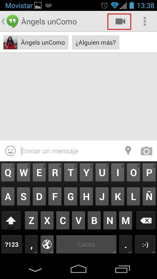 Cómo usar hangouts en Android - Paso 3