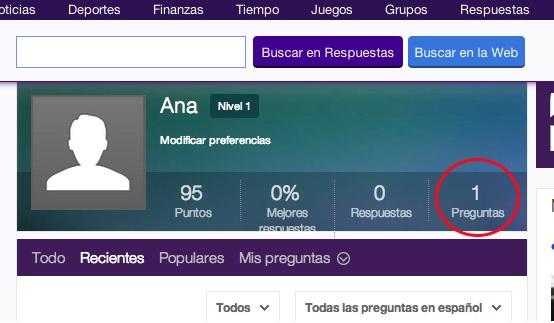 Cómo borrar mis preguntas de Yahoo Respuestas - Paso 3