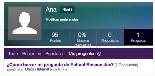 Cómo borrar mis preguntas de Yahoo Respuestas - Paso 4