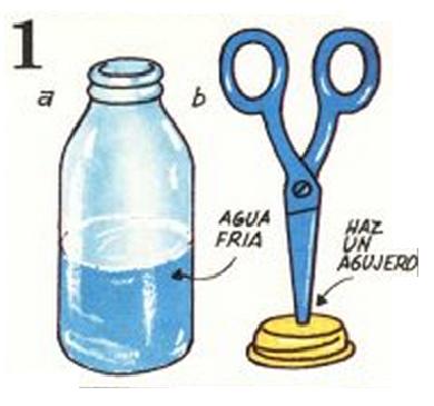 Cómo hacer el experimento de la botella surtidora - Paso 1