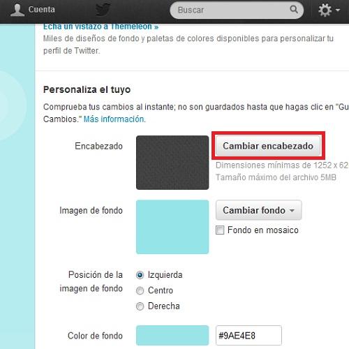 Cómo cambiar mi imagen de cabecera en Twitter - Paso 4