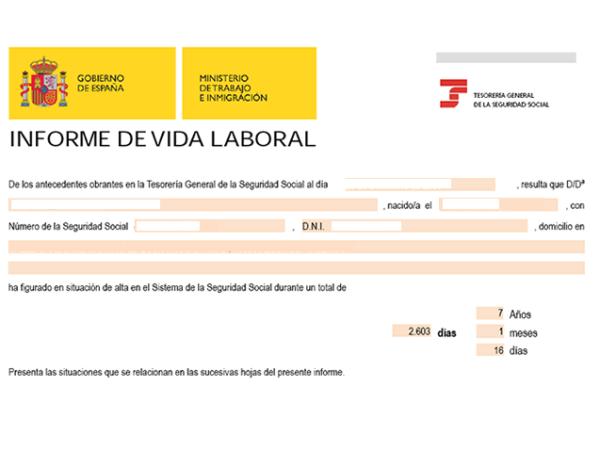 Cómo solicitar el informe de vida laboral