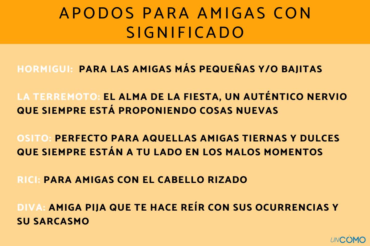 Apodos para amigas con significado