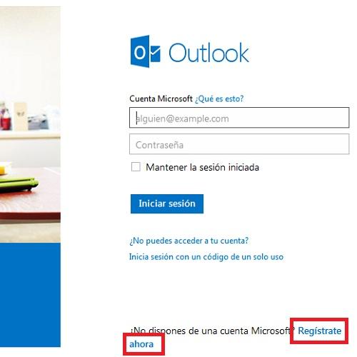 Cómo crear una cuenta de correo electrónico Outlook - Paso 1