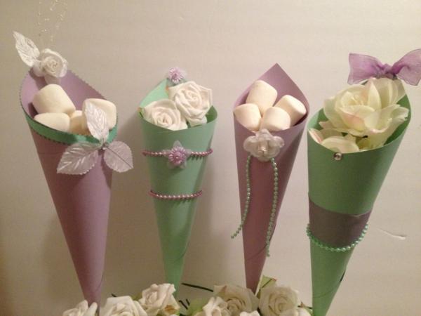 Cómo hacer cucuruchos de papel - fotos y plantillas - Paso 8