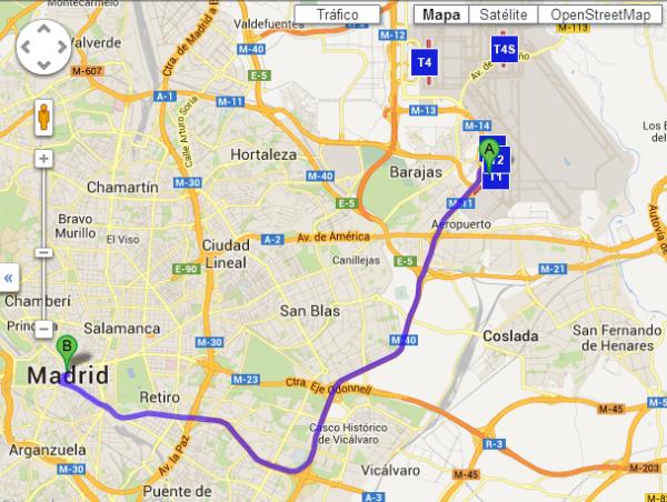 Cómo ir a Madrid desde el aeropuerto - Cómo ir a Madrid desde el aeropuerto: en coche