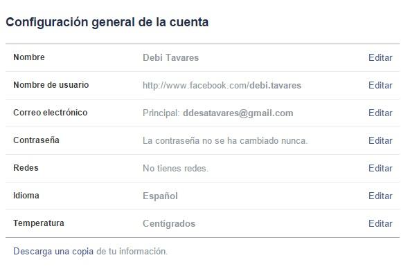 Cómo cambiar mi nombre de usuario en Facebook - Paso 4