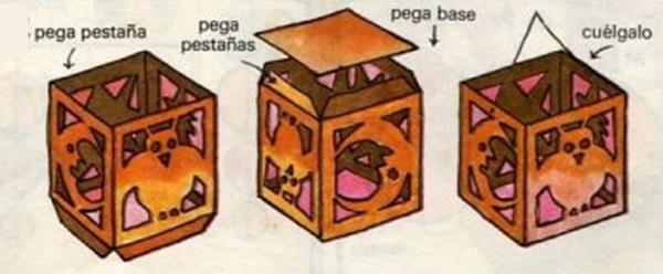 Cómo hacer un farolillo chino - Paso 3