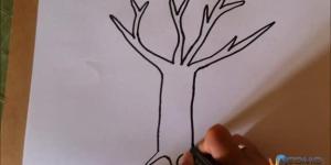 Cómo dibujar un árbol de dibujo animado