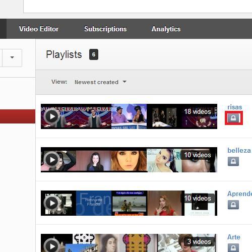 Cómo modificar la privacidad de mis listas de reproducción en Youtube - Paso 5