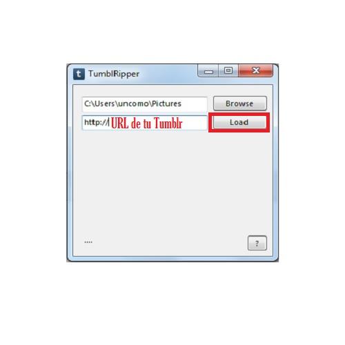 Cómo descargar todas las imágenes de mi Tumblr - Paso 2