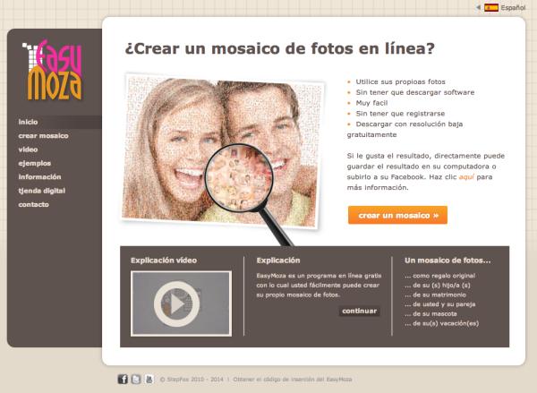 Cómo hacer mosaicos con fotos online - Paso 1