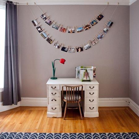 Cómo colgar fotos de forma original - Guirnaldas de fotos