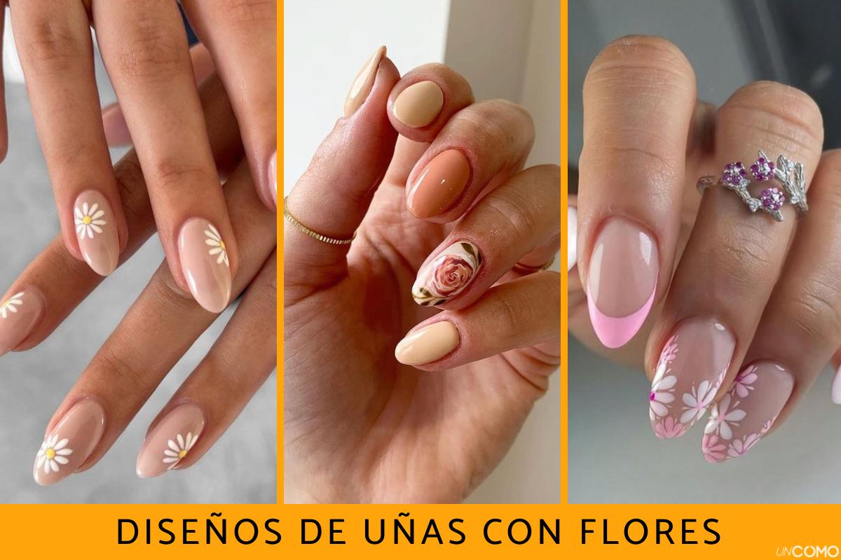 Diseños de uñas con flores para lucir esta temporada