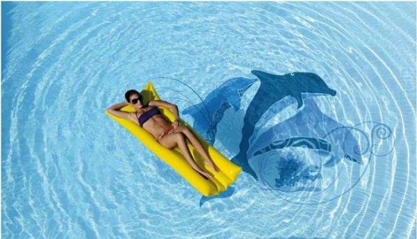 Ideas de pegatinas para la piscina - diseños para el fondo