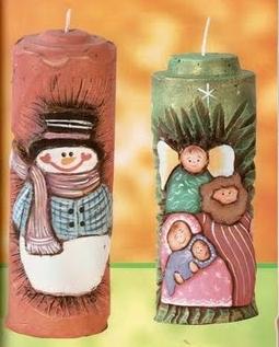 Cómo decorar velas para Navidad - Pintar velas