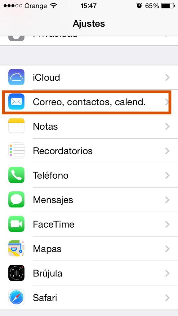 Cómo configurar el gmx en iPhone - Paso 2