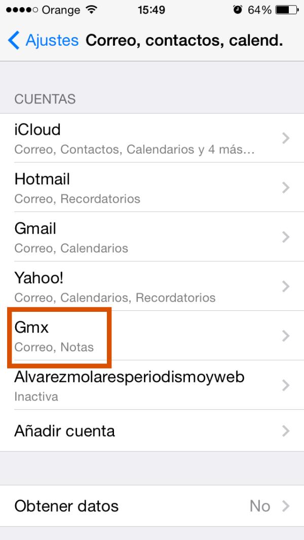 Cómo configurar el gmx en iPhone - Paso 7