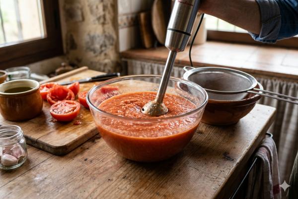 Cómo hacer salmorejo de la abuela tradicional cordobés paso a paso - Paso 2