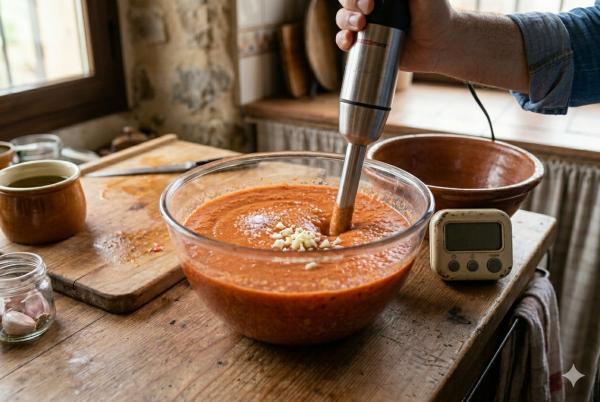 Cómo hacer salmorejo de la abuela tradicional cordobés paso a paso - Paso 4
