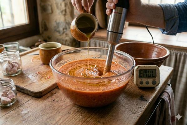 Cómo hacer salmorejo de la abuela tradicional cordobés paso a paso - Paso 5