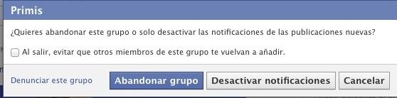 Cómo abandonar un grupo en Facebook - Paso 4
