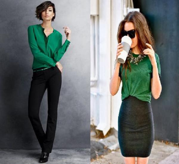 Como combinar una blusa verde