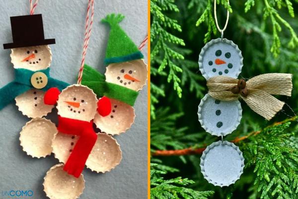 Muñecos de navidad hechos en reciclaje discount