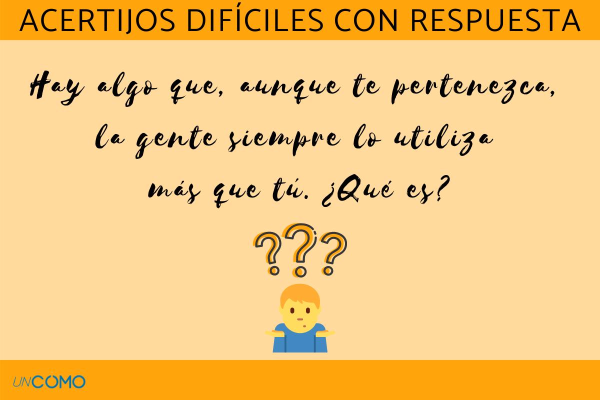 Acertijos difíciles con respuesta