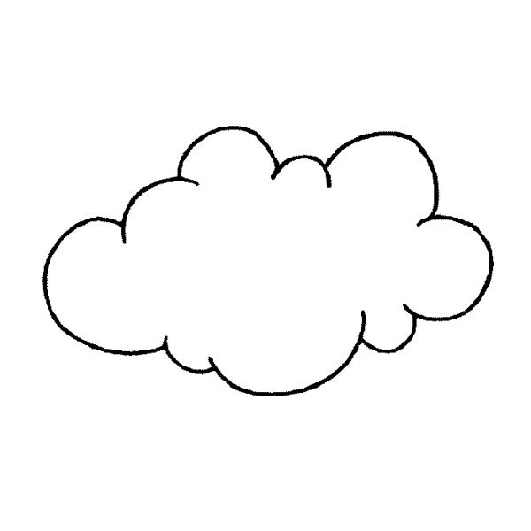 Dibujo de nubes - Nube para colorear