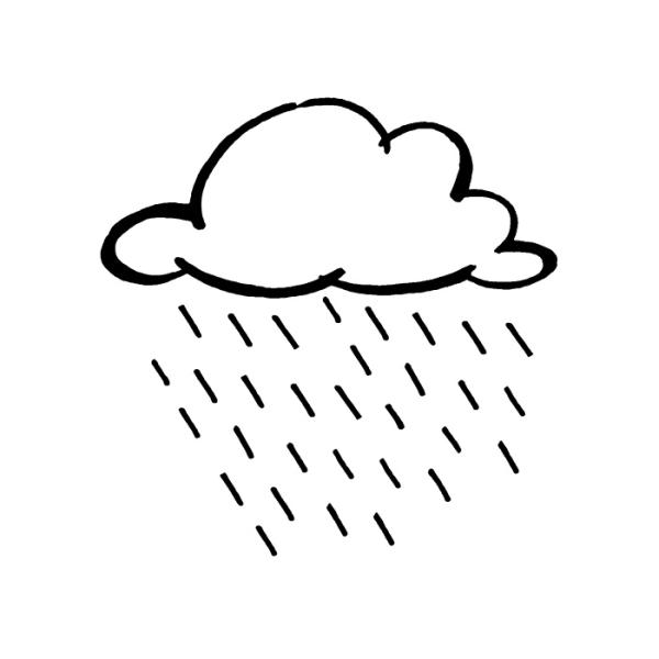 Dibujo de nubes - Nubes de lluvia