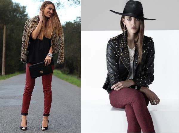 Cómo combinar un pantalón burdeos - Negro