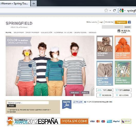 Cómo comprar ropa on-line en springfield