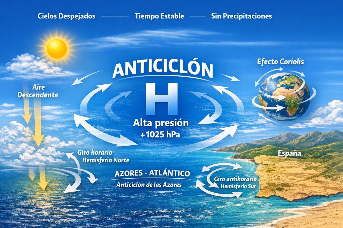 ¿Qué es un anticiclón, cómo se forman y cómo influyen en el clima?