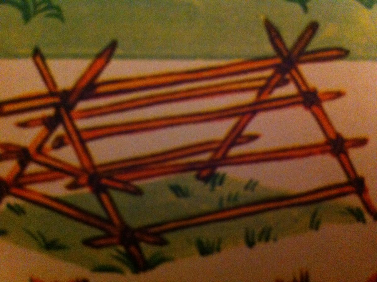 Cómo hacer una cabaña en el bosque con ramas y hierbas