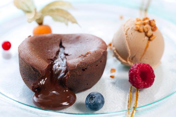 Postres para San Valentín - Petit Gâteau de chocolate con corazón líquido
