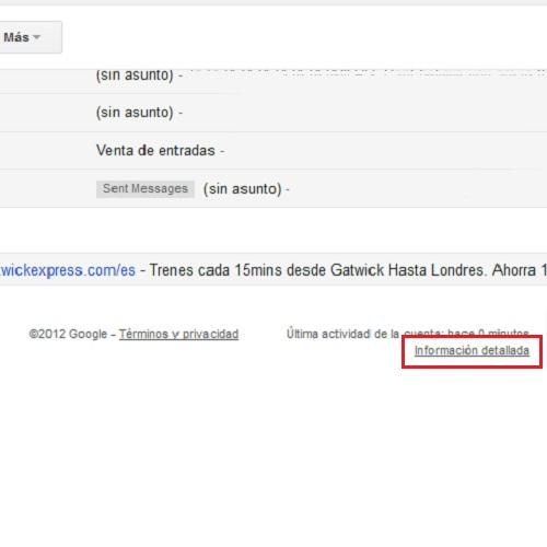 Cómo cerrar todas las sesiones abiertas de mi correo GMail - Paso 2