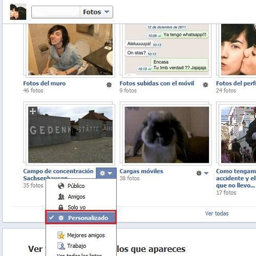 Cómo ocultar un álbum de fotos en Facebook - Paso 3