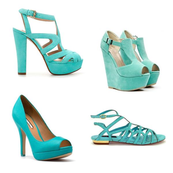 Qué zapatos me pongo con un vestido color coral - Agua marina o turquesa