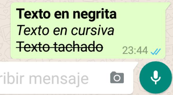 Cómo cambiar el tipo de letra en Whatsapp - Paso 4