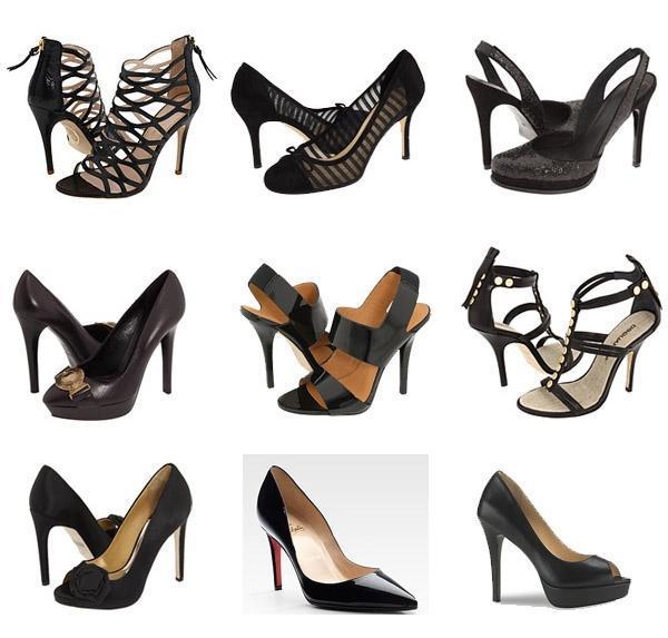 Qué zapatos me pongo con un vestido color coral - Negro