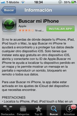 Cómo localizar el iPhone en caso de robo con 'Buscar mi iPhone' - Paso 1