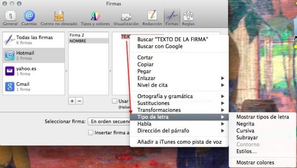 Cómo crear una firma en Mail de Mac - Paso 5
