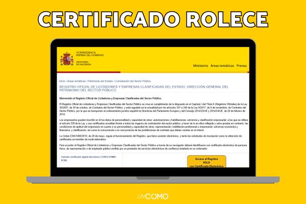 Qué es el certificado ROLECE: cómo inscribirse y documentación necesaria