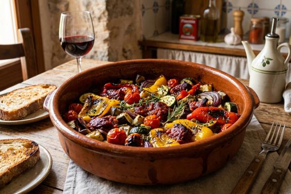 Recetas con sobrasada: ideas fáciles y deliciosas - Verduras asadas con sobrasada