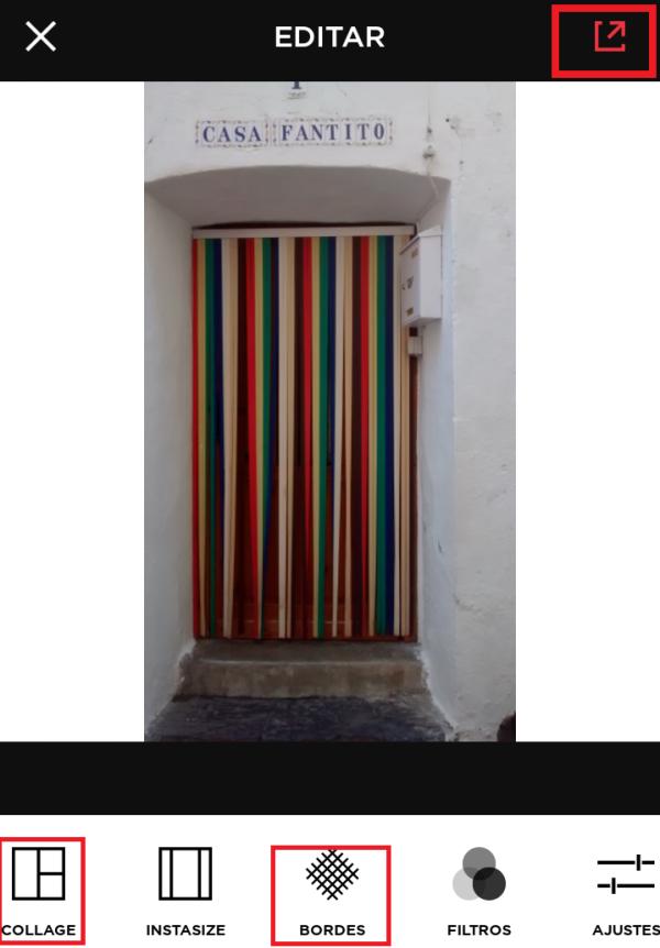 Cómo hacer un collage en InstaSize - Paso 3